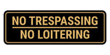 Signs ByLITA Standard No Trespassing No Loitering Wall or Door Sign | Public Warning | Health & Safety Signage