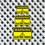 Classic Framed Plus Warning Electric Fence Wall or Door Sign | Health & Safety Warning Signage