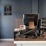 Portrait Round Plus Emergency Unit – Authorized Personnel Only Wall or Door Sign | Patient-Specific Rooms
