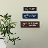 Signs ByLITA Standard Wine Glass Gallery Door or Wall Sign Easy Installation | Durable Construction | Kitchen Essentials | Hygiene | AirBnB Signs