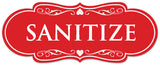 Signs ByLITA Designer Sanitize Sign - Easy Installation | Durable Wall or Door Sign