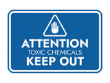 Signs ByLITA Classic Framed Attention: Toxic Chemicals - Keep Out Door or Wall Sign Easy Installation | Health And Safety | Building And Warning Signs