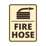 Signs ByLITA Portrait Round Fire Hose Door or Wall Sign Easy Installation | Health And Safety | Building And Danger Signs