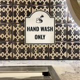 Hand Wash Only' Headstone ? Wall/Door Restroom & Hygiene Sign