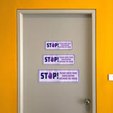 Standard Plus STOP! Please Check Your Shoes Before Entering The House Door or Wall Sign | Home Signage