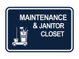 Signs ByLITA Classic Framed Maintenance & Janitor Closet Wall or Door Sign