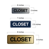 Signs ByLITA Standard Closet Wall or Door Sign | Easy Installation | Office & Home Signage
