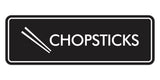 Signs ByLITA Standard Chopsticks Door or Wall Sign Easy Installation | Durable Construction | Kitchen Essentials | Hygiene | AirBnB Signs