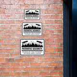 Classic Framed Plus Patriotic Security: Backed by the Founding Fathers and a Glock Door or Wall Sign | 2nd Amendment Protection