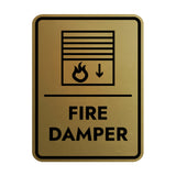Signs ByLITA Portrait Round Fire Damper Door or Wall Sign Easy Installation | Health And Safety | Building And Danger Signs
