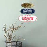 Signs ByLITA Designer Secure Storage Lock After Use Wall or Door Sign