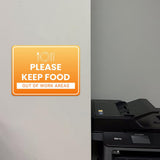 Classic Framed Plus Please Keep Food Out of Work Areas Door or Wall Sign | General Security Notice