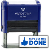 Vivid Stamp Let's Get This Done Self-Inking Rubber Stamps Teachers And Schools | Motivational Stamps For Children | Re-inkable Ink Pad