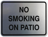 Signs ByLITA Classic Framed NO SMOKING ON PATIO Door or Wall Sign Durable Plastic | Easy Installation | Elegant Design