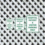 Portrait Round Plus Hospital Patient & Visitor Parking Only Wall or Door Sign | General Public Signage