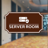 Notched Standard SERVER ROOM Wall or Door Sign | Commercial Safety & Facility Signs