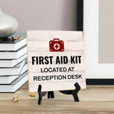 Quiet Zones & Visitor Instructions Table Signs 5"x 5" Square Table Sign With Acrylic Easel