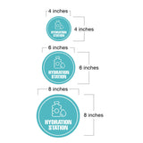 Circle Plus Hydration Station Wall or Door Sign | Easy Installation | Business & Studio Signage