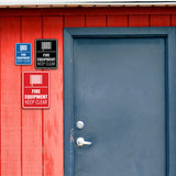 Signs ByLITA Portrait Round Fire Equipment Keep Clear Door or Wall Sign Easy Installation | Health And Safety | Building And Danger Signs