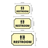 Notched Standard Restroom Wall or Door Sign | Warning/Safety/Reception