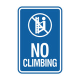 Signs ByLITA Portrait Round No Climbing Wall or Door Sign