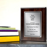 Custom Logo Wooden Award Plaque | Easel Mount Option | Upload Your Logo | Recognition of Achievement and Service Personalizable Plaques