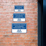 Classic Framed Plus Operating Room Authorized Personnel Only Door or Wall Sign | Medical Procedure Rooms