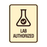 Signs ByLITA Portrait Round Lab Authorized Wall or Door Sign