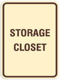 Signs ByLITA Portrait Round Storage Closet Sign - Laser-Engraved Lettering | Durable ABS Plastic | Vibrant Colors | Powerful Foam Tape