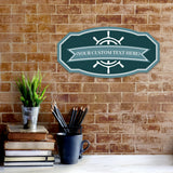 Victorian Custom plus Boat (Nile Blue) Door or Wall Sign | Easy Installation | Family & Business Signage