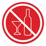 Signs ByLITA Circle No Drinks Allowed Graphic Door or Wall Sign | Easy Installation | Durable Construction | Promote Health And Safety | Caution Warning Sign for Home, Business and Office Spaces