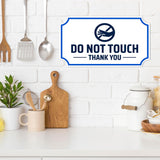 Notched Standard Do Not Touch Thank You Wall or Door Sign | Safety & Caution