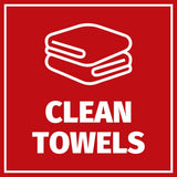 Signs ByLITA Square Clean Towels Door or Wall Sign | Public Signage