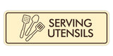 Signs ByLITA Standard Serving Utensils Door or Wall Sign Easy Installation | Durable Construction | Kitchen Essentials | Hygiene | AirBnB Signs
