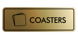 Signs ByLITA Standard Coasters Door or Wall Sign Easy Installation | Durable Construction | Kitchen Essentials | Hygiene | AirBnB Signs