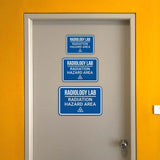 Classic Framed Plus Radiology Lab Radiation Hazard Area Door or Wall Sign | Medical Procedure Rooms Equipment