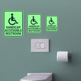 Portrait Round Plus Handicap Accessible Restroom Wall or Door Sign | General Kitchen and Food-related