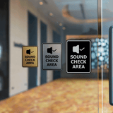 Signs ByLITA Portrait Round Sound Check Area Door or Wall Sign Easy Installation | Directing Artists & Co-Workers | Music | Concert | Festivals