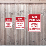 Portrait Round Plus No Parking Do Not Block Dumpster Door or Wall Sign | Health & Safety Signage