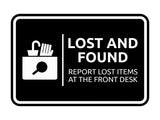 Signs ByLITA Classic Framed Lost and Found Report Lost Items at the Front Desk Wall or Door Sign