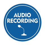 Signs ByLITA Circle Audio Recording Wall or Door Sign