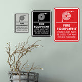 Signs ByLITA Portrait Round Fire Equipment: Hose Must Not Be Used For Any Other Purpose Door or Wall Sign Easy Installation | Health And Safety | Building And Danger Signs