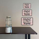 Classic Framed Plus You Are A Strong And Beautiful Woman Wall or Door Sign | Motivational Home Decor