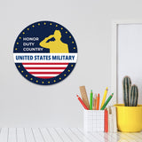 Circle Plus Honor, Duty, Country: United States Military Door or Wall Sign Honor Veterans with Military Signs | US Pride | Veteran Gratitude and Discount Signs