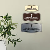 Signs ByLITA Fancy For Big Ol' Poops Use Air Refreshener Funny Office Wall or Door Sign