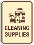 Signs ByLITA Portrait Round cleaning supplies Sign - Laser-Engraved Lettering | Durable ABS Plastic | Vibrant Colors | Powerful Foam Tape