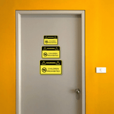 Classic Framed Plus Warning Children Prohibited Wall or Door Sign | Children Safety Sign