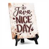 Coffee Lover's Table Sign with Acrylic Stand (6x8“) | Coffee Lovers | Office & Home Table Signs