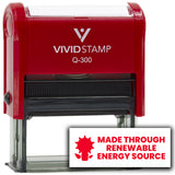 All Quality Made through Renewable Energy Source Self-Inking Rubber Stamp