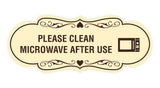 Signs ByLITA Designer Please Clean Microwave After Use Wall or Door Sign